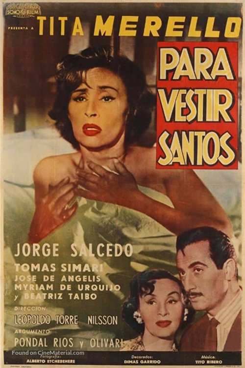 Para vestir santos - Argentinian Movie Poster