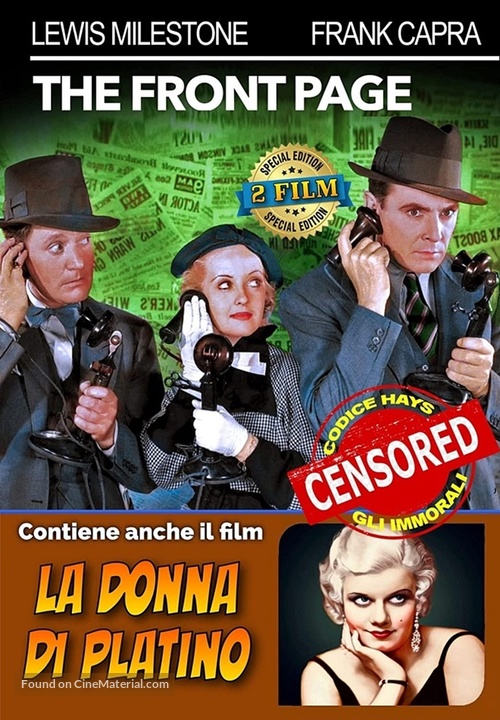 The Front Page - Italian DVD movie cover