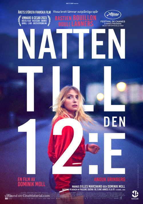 La nuit du 12 - Swedish Movie Poster