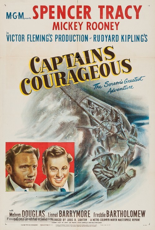 Captains Courageous - Re-release movie poster