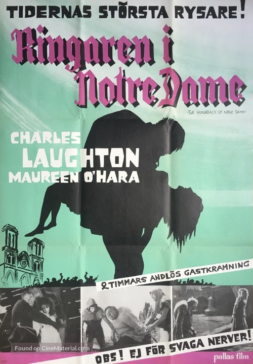 The Hunchback of Notre Dame - Swedish Movie Poster