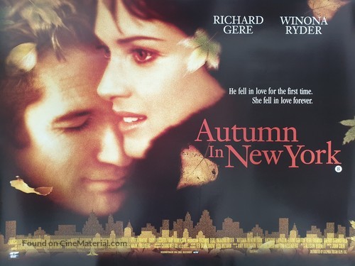 Autumn in New York - British Movie Poster