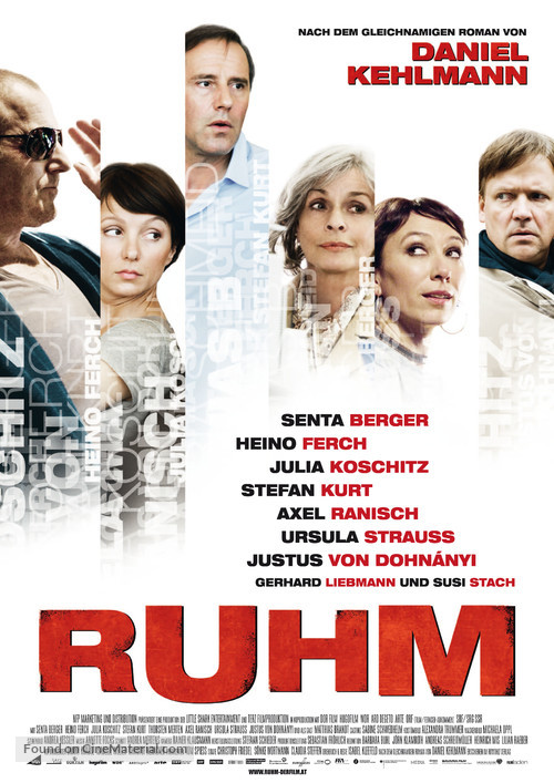 Ruhm - Austrian Movie Poster