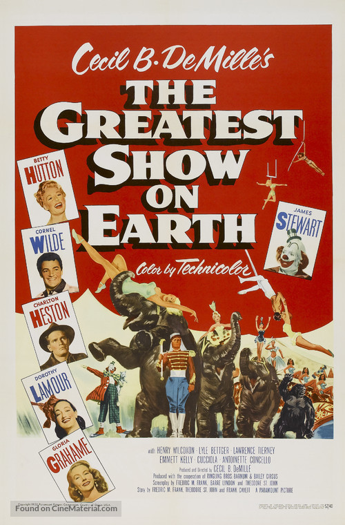 The Greatest Show on Earth - Theatrical movie poster