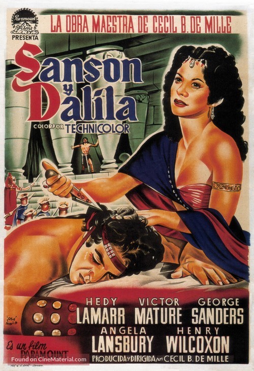 Samson and Delilah - Spanish Movie Poster