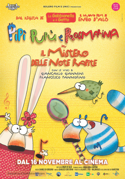 Pipi, Pupu &amp; Rosemary: the Mystery of the Stolen Notes - Italian Movie Poster