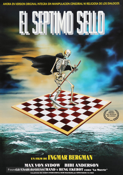 Det sjunde inseglet - Spanish Movie Poster
