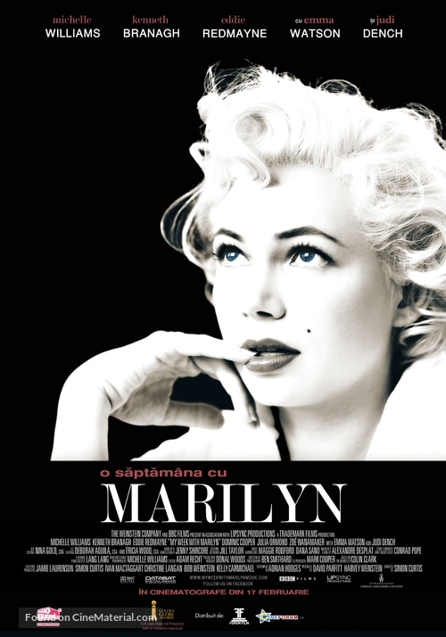 My Week with Marilyn - Romanian Movie Poster