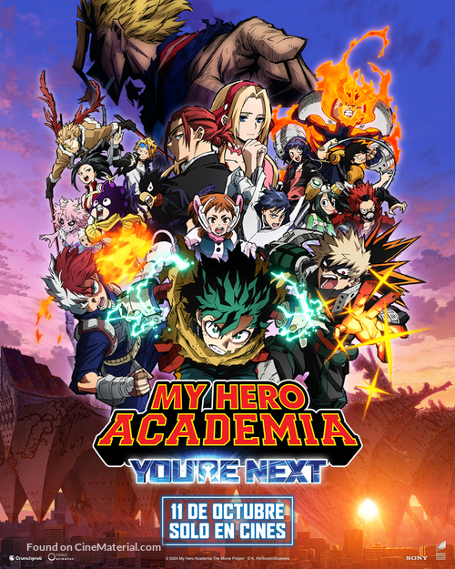 My Hero Academia the Movie: You&#039;re Next - Spanish Movie Poster