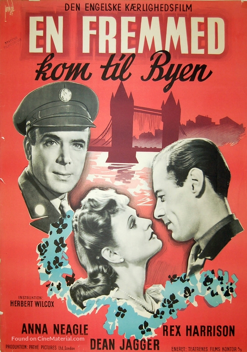 I Live in Grosvenor Square - Danish Movie Poster