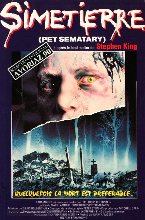 Pet Sematary - French VHS movie cover