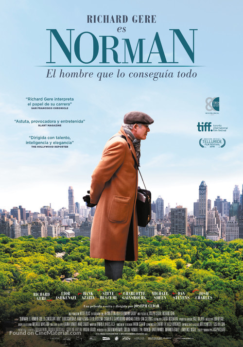 Norman: The Moderate Rise and Tragic Fall of a New York Fixer - Spanish Movie Poster