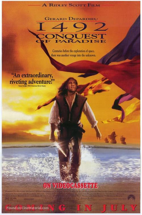 1492: Conquest of Paradise - Video release movie poster