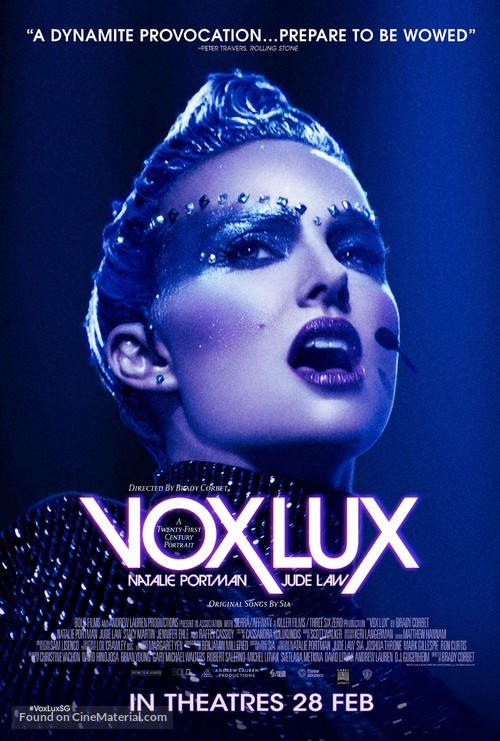 Vox Lux - Singaporean Movie Poster