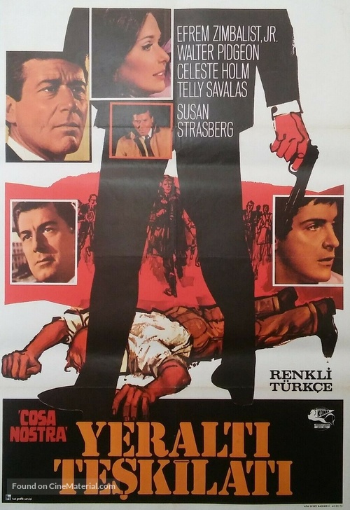 Cosa Nostra, Arch Enemy of the FBI - Turkish Movie Poster