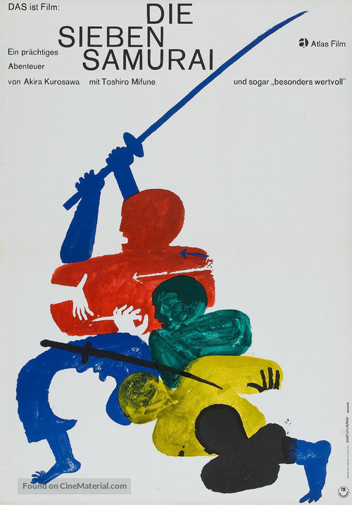 Shichinin no samurai - German Theatrical movie poster