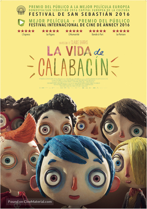 Ma vie de courgette - Spanish Movie Poster