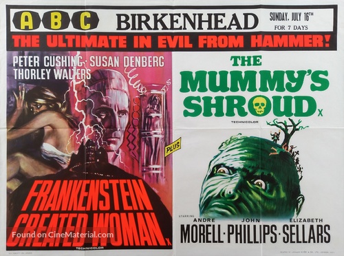 Frankenstein Created Woman - British Combo movie poster