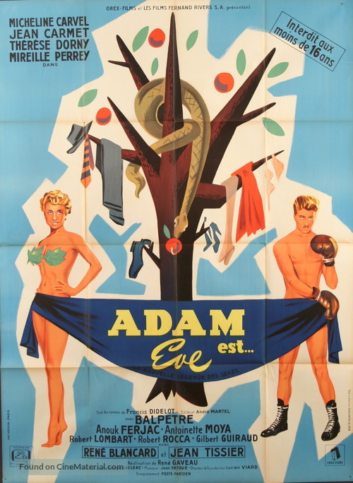 Adam est... &Egrave;ve - French Movie Poster