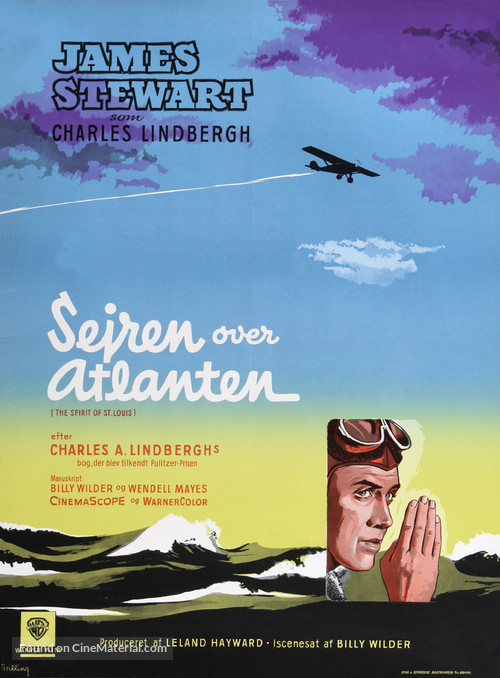 The Spirit of St. Louis - Danish Movie Poster