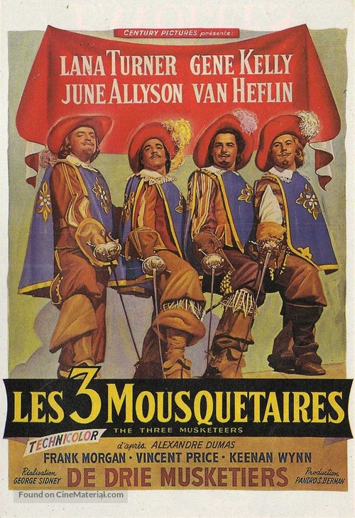 The Three Musketeers - Belgian Movie Poster