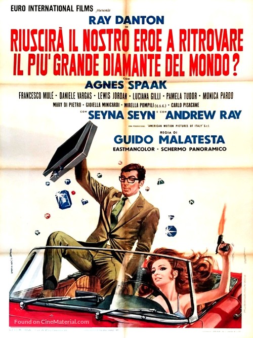 Riuscir&agrave; il nostro eroe a ritrovare il pi&ugrave; grande diamante del mondo? - Italian Movie Poster