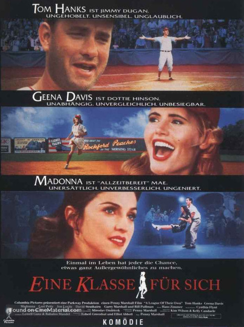 A League of Their Own - German Movie Poster