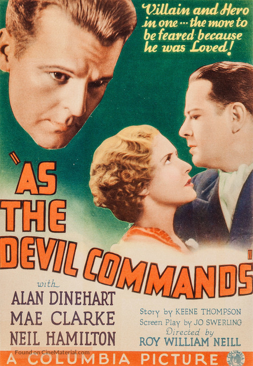 As the Devil Commands - Movie Poster