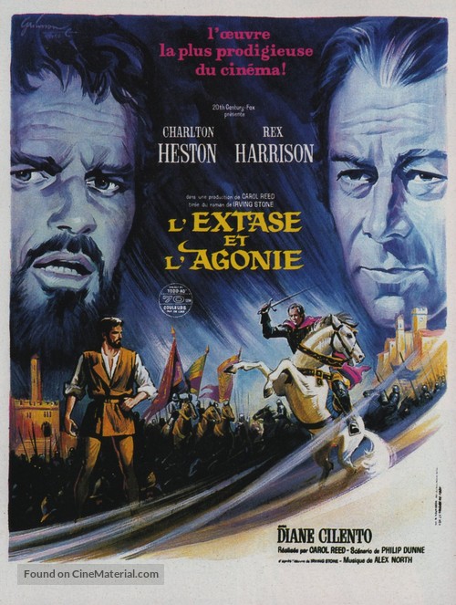 The Agony and the Ecstasy - French Movie Poster