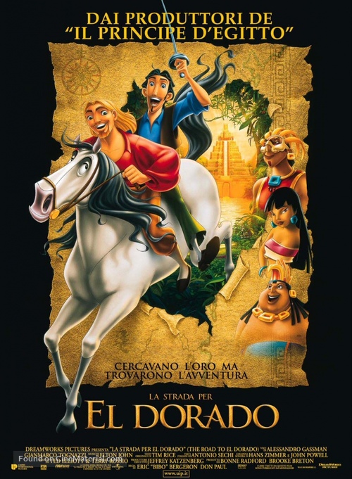 The Road to El Dorado - Italian Movie Poster