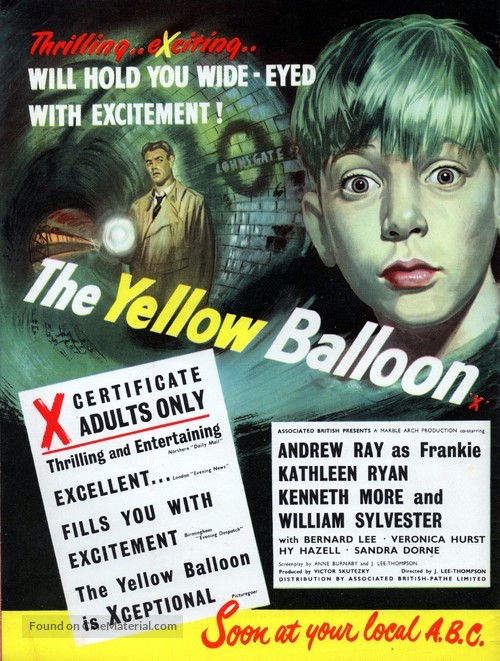 The Yellow Balloon - British Movie Poster