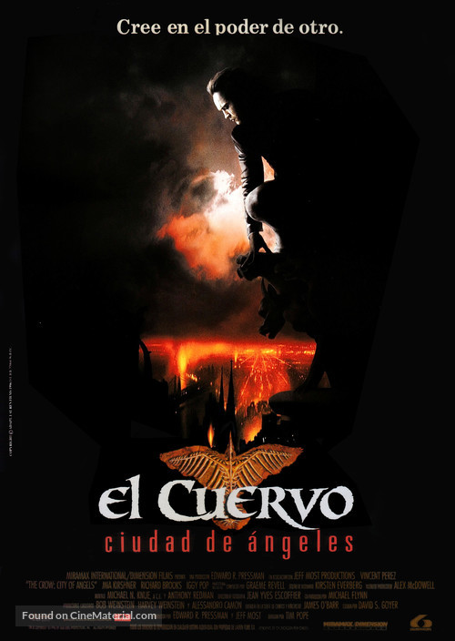 The Crow: City of Angels - Spanish Movie Poster
