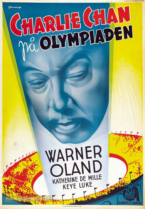 Charlie Chan at the Olympics - Swedish Movie Poster