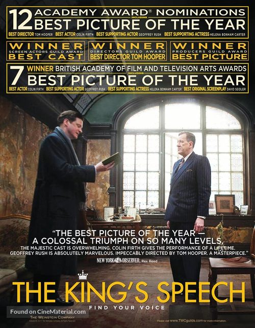 The King&#039;s Speech - For your consideration movie poster