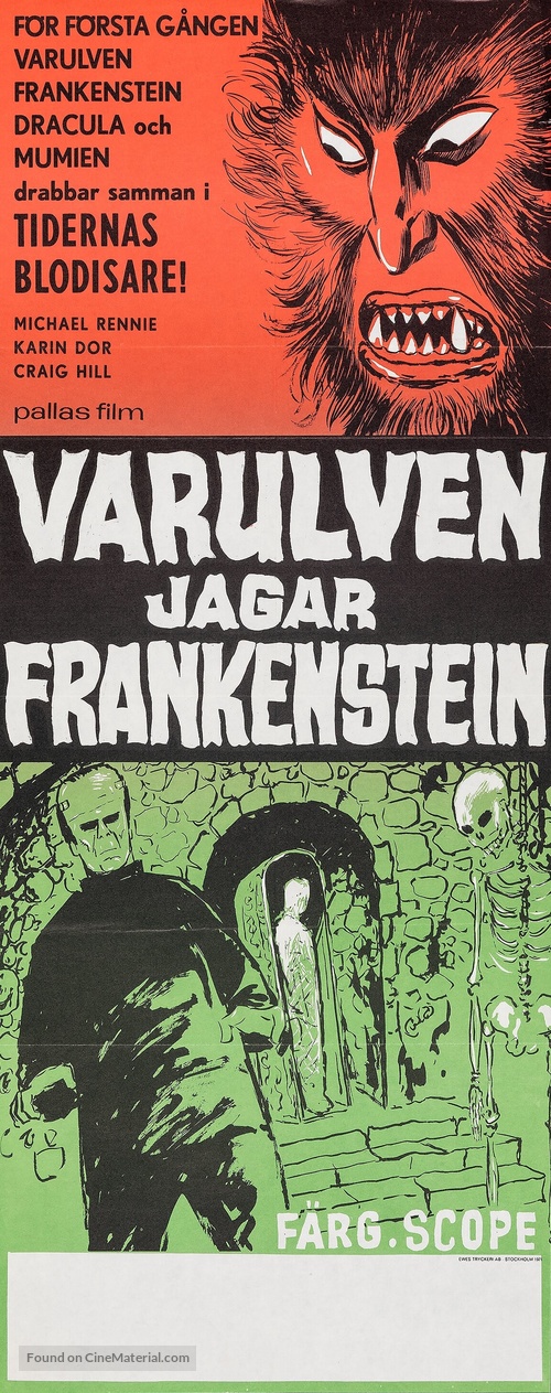 Los monstruos del terror - Swedish Movie Poster