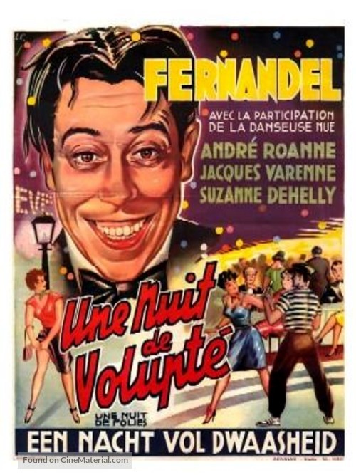 Une nuit de folies - Belgian Movie Poster