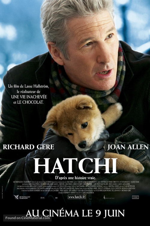 Hachi: A Dog&#039;s Tale - French Movie Poster