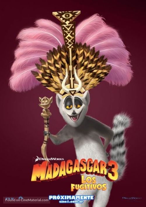 Madagascar 3: Europe&#039;s Most Wanted - Argentinian Movie Poster