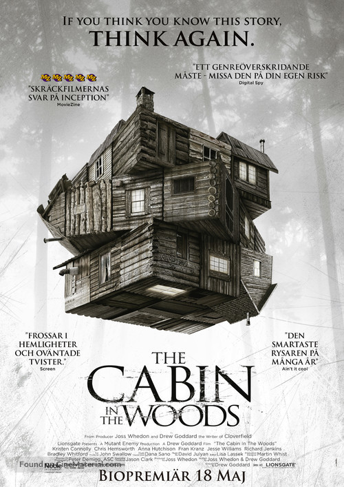 The Cabin in the Woods - Swedish Movie Poster