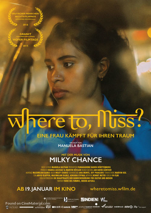 Where to, Miss? - German Movie Poster