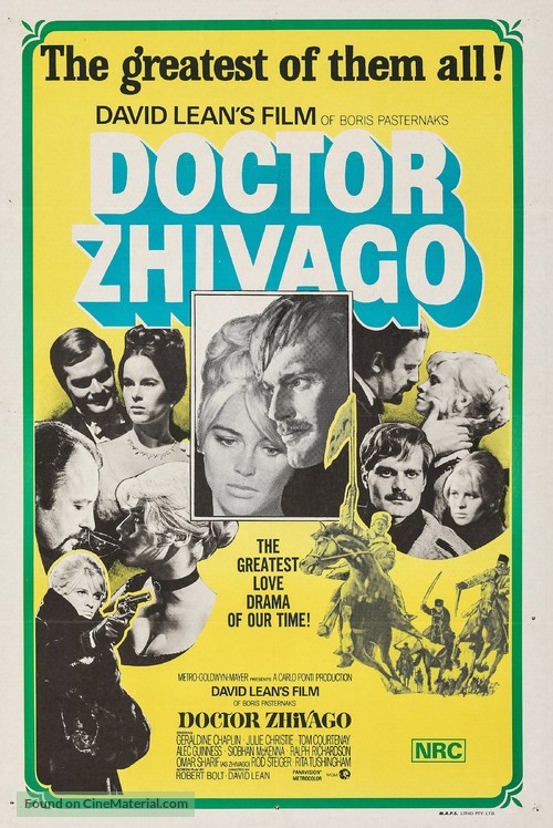 Doctor Zhivago - Australian Re-release movie poster