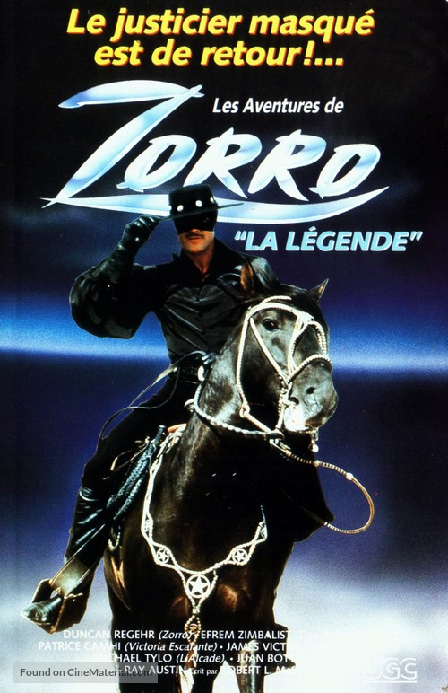 Zorro: The Legend Begins - French VHS movie cover