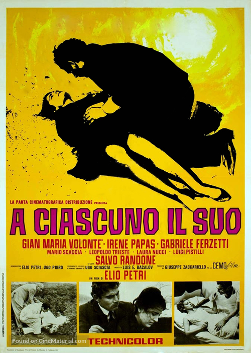 A ciascuno il suo - Italian Movie Poster