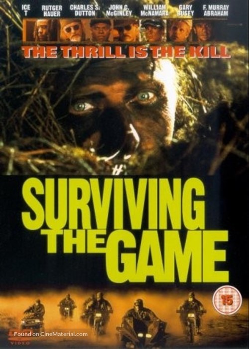 Surviving The Game - British DVD movie cover