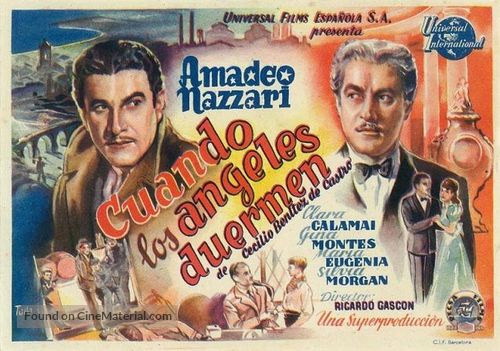 Cuando los &aacute;ngeles duermen - Spanish Movie Poster