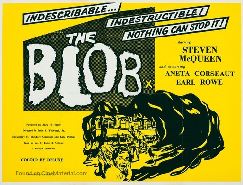 The Blob - British Re-release movie poster