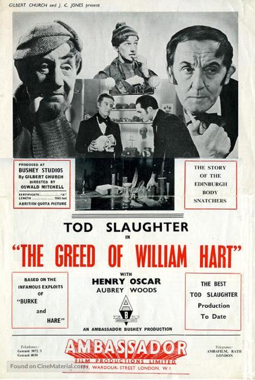 The Greed of William Hart - British poster