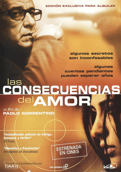 Conseguenze dell&#039;amore, Le - Spanish Movie Poster