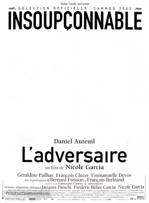 L&#039;adversaire - French poster