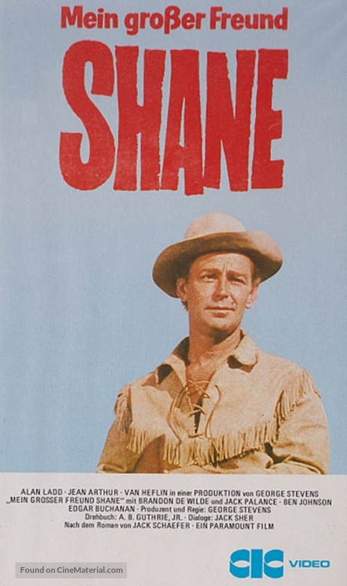 Shane - German VHS movie cover